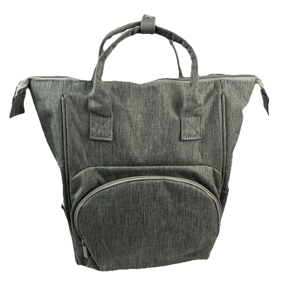 Enfamil Wonderbag Backpack Gray Nylon Insulated Travel Adjust Straps Diaper Bag